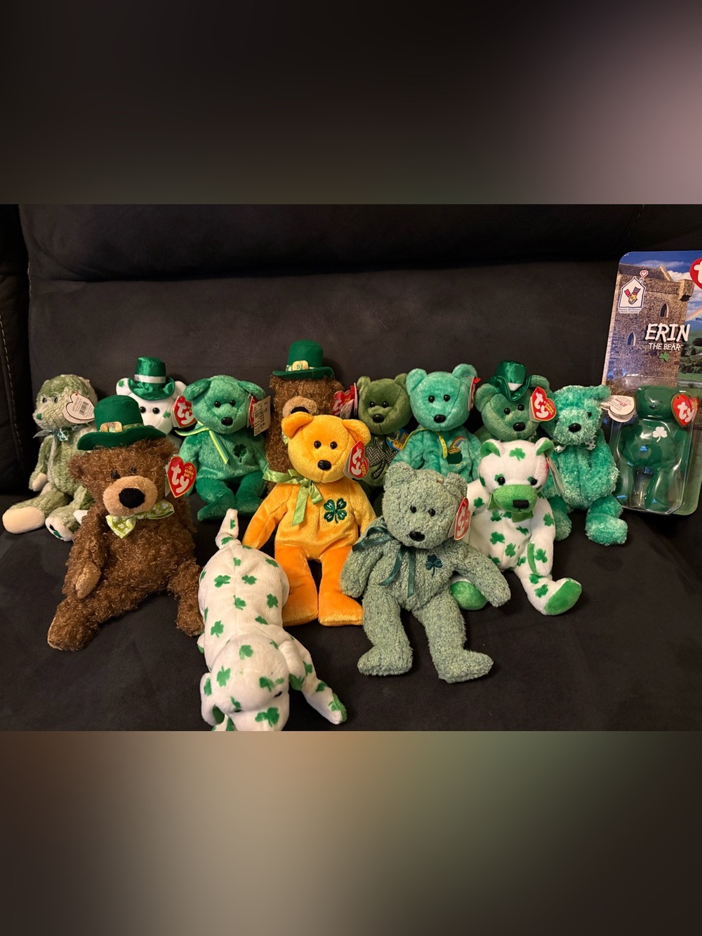 Ty Plush St. Patrick's Day Bears - 14 total in Collection